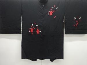 花模様刺繍一つ紋絵羽織